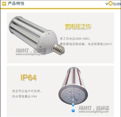 【LED节能灯100W 玉米灯100W 玉米灯 庭院灯 路灯工矿灯超市节能灯】价格,厂家,图片,其他LED灯具,深圳市骅圣照明科技【市场部】-